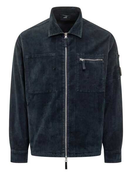 Camasi C.P. Company C.P. Company C.P. Company Blue Corduroy Jacket With Zipper BLUE Barbati (BM 19132251) 1