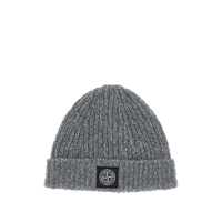 Caciuli Stone Island Mouliné Wool Beanie With Compass Logo Barbati