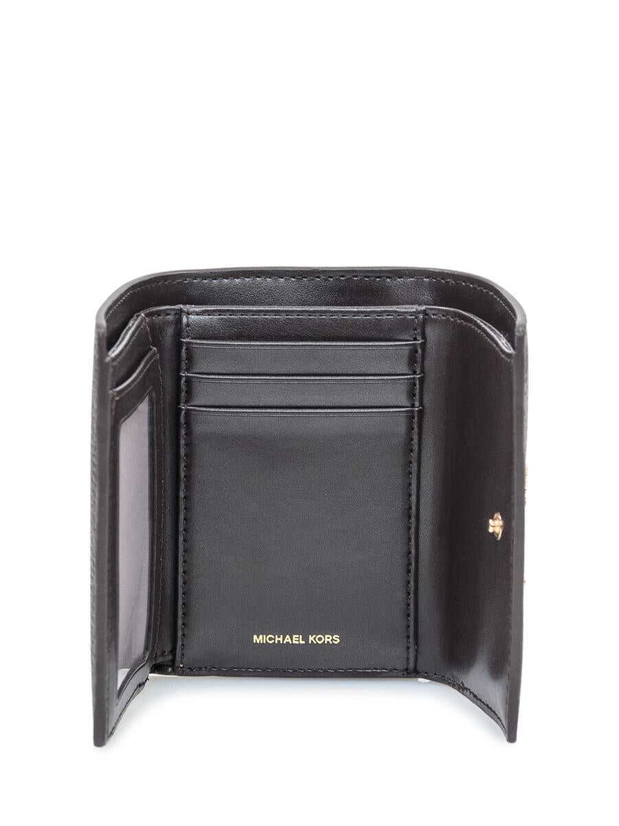 Portofele Michael Kors Michael Kors Michael Kors Md Trifold Wallet In Black Leather BROWN Femei (BM 19133118) 2