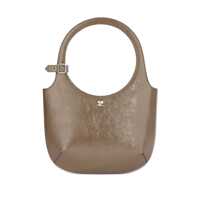 Genti de umar Courrèges Courrèges Holy Naplack Bag In Grey Leather Femei