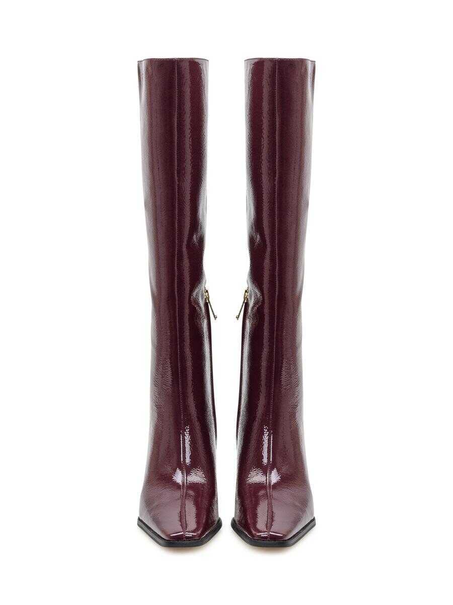 Bocanci Michael Kors Michael Kors Michael Kors Darrah Heeled Boot In Patent Leather RED Femei (BM 19133229) 2