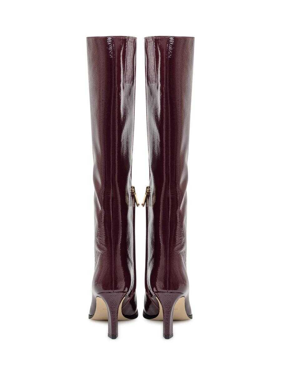 Bocanci Michael Kors Michael Kors Michael Kors Darrah Heeled Boot In Patent Leather RED Femei (BM 19133229) 3