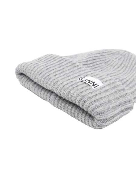 Caciuli Ganni Ganni Grey Beanie With Logo GREY Femei (BM 19135302) 2