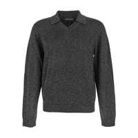 Tricouri Polo Black Polo Shirt With Classic Collar And Lurex Finish In Tech Fabric Man Barbati