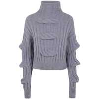 Pulovere Mrz 3D Braid High Neck Sweater Clothing Femei