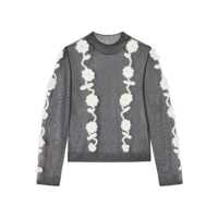 Pulovere Ganni Semi-Sheer Long-Sleeved Top Femei