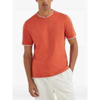 Tricouri Brunello Cucinelli pentru Barbati - Tricouri Brunello Cucinelli Brunello Cucinelli Double Layer T-Shirt ORANGE Barbati (BM 19137363) - B-mall.ro