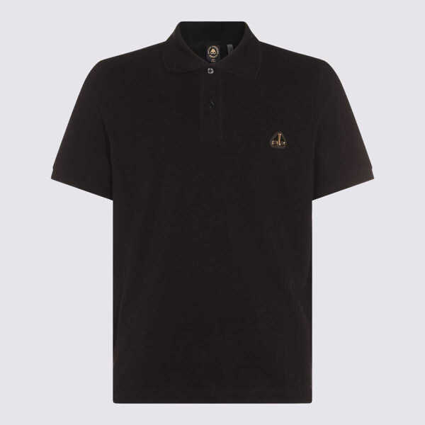 Tricouri Polo Moose Knuckles Moose Knuckles Black Cotton T-Shirt Black Barbati (BM 19137531) 1
