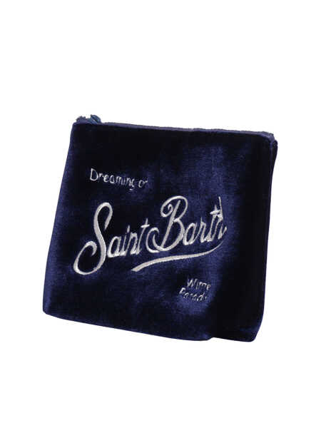 Genti de mana Mc2 Saint Barth ALINE VELVET-61 EMB Blue Fete (BM 19139115) 2