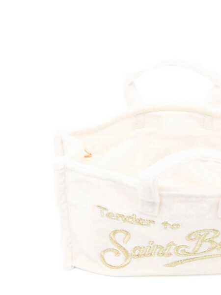 Genti de umar Mc2 Saint Barth PHONE BAG VELVET-10OR EMB White Fete (BM 19139289) 4