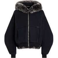 Bluze de trening Hooded Sweatshirt with wide fur-trimmed hood Barbati
