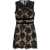 Self-Portrait Floral-Motif Lace Mini Dress With Velvet Details Black