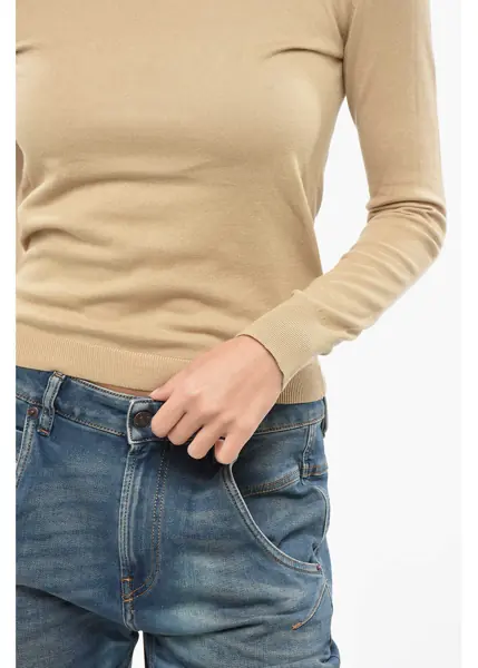 Pulovere Diesel Lightweight Cotton M-Arianne-New Crew-Neck Sweater Beige Femei (BM 19139867) 3