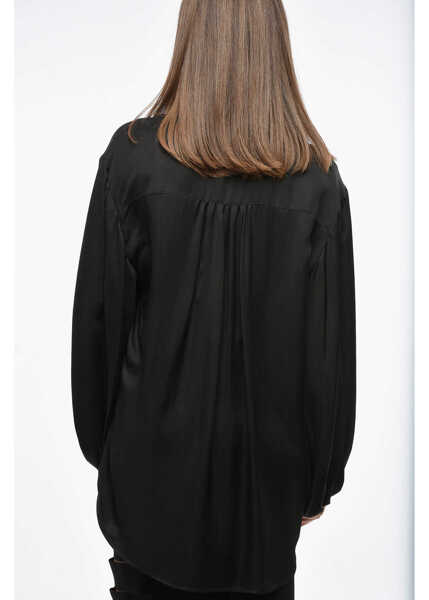 Camasi casual Khaite Asimemtrical Cut Shirt Black Femei (BM 19139879) 2