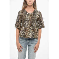 Bluze Animal Motif Curled Top Femei