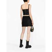 Fuste scurte Dama - Fuste scurte Versace Boucle Wrap Miniskirt With Logoed Buttons Black Femei (BM 19139918) - B-mall.ro