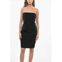 Rochii Moschino Dama - Rochii scurte Moschino Couture Embellished Buttons Strapless Dress Black Femei (BM 19139978) - B-mall.ro