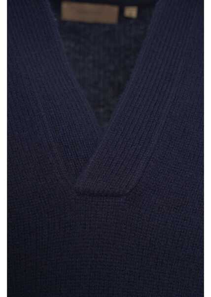 Tricouri Polo Rue de Tokyo Knit sweater with polo collar Blue Barbati (BM 19140059) 4