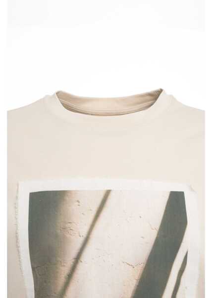 Tricouri Rue de Tokyo T-shirt with print Theodore Beige Barbati (BM 19140068) 4