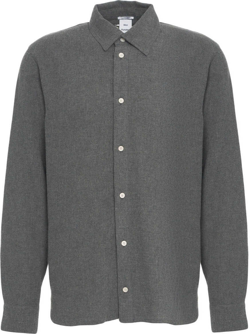 Camasi office Won Hundred Shirt Adriel Grey Barbati (BM 19140104) 1