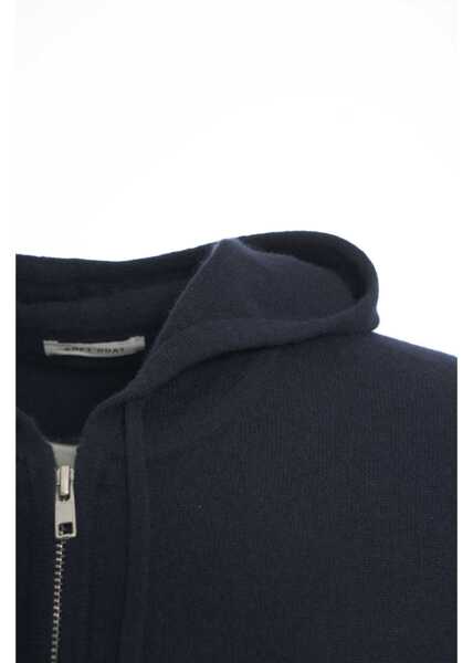Bluze de trening Soft Goat Cashmere hoodie with zipper Blue Barbati (BM 19140131) 4