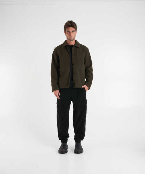 Jachete Stone Island Overshirt with logo Green Barbati (BM 19140143) 3