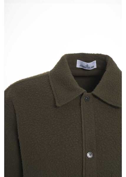 Jachete Stone Island Overshirt with logo Green Barbati (BM 19140143) 5