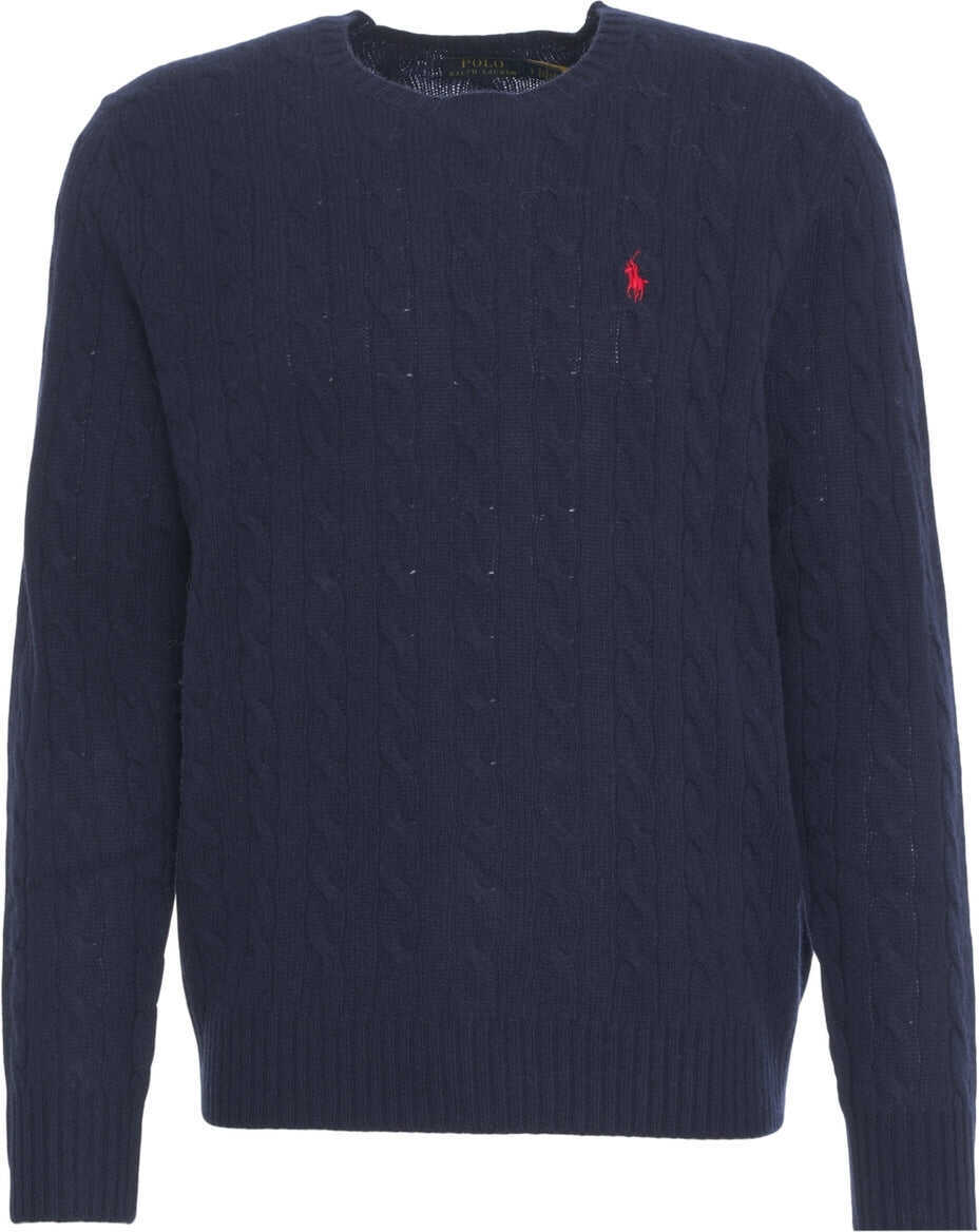 Pulovere Ralph Lauren Sweater with logo embroidery Blue Barbati (BM 19140176) 1