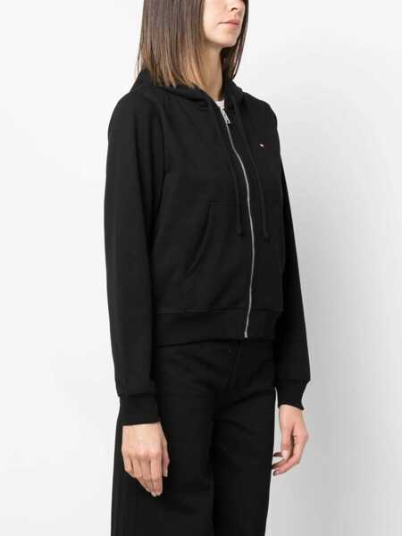Bluze de trening Diesel Brushed Cotton F-Reggy Hoodie With Zip Closure Black Femei (BM 19140248) 3
