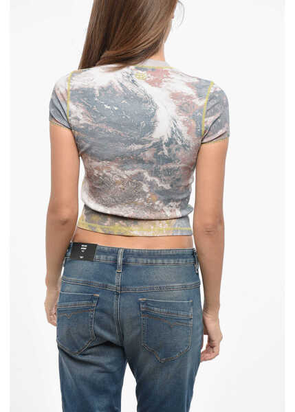 Tricouri Diesel Tie-Dye Effect T-Skinzy Cropped T-Shirt Multicolor Femei (BM 19140254) 2