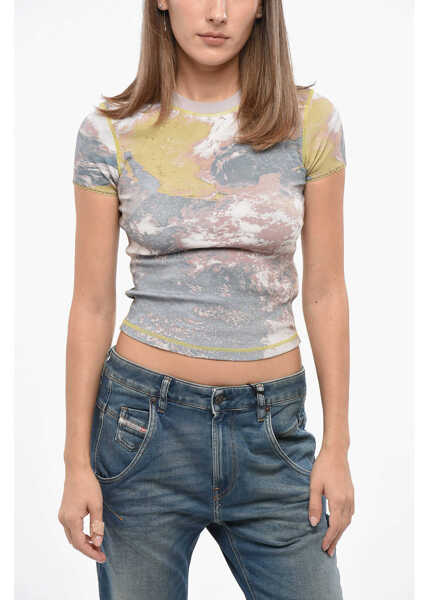 Tricouri Diesel Tie-Dye Effect T-Skinzy Cropped T-Shirt Multicolor Femei (BM 19140254) 1