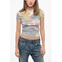Tricouri Tie-Dye Effect T-Skinzy Cropped T-Shirt Femei