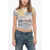 Diesel Tie-Dye Effect T-Skinzy Cropped T-Shirt Multicolor
