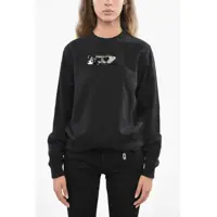 Bluze de trening Brushed Cotton F-Reggy Crew-Neck Sweatshirt With Sequined De Femei