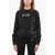 Diesel Brushed Cotton F-Reggy Crew-Neck Sweatshirt With Sequined De Black
