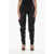Balmain Stretch Denim Jeans With Overlapping Effect 12Cm Black