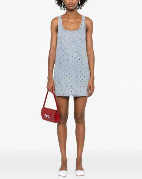 Rochii scurte Self-Portrait All-Over Jewels Denim Mini Dress Blue Femei (BM 19140272) 2