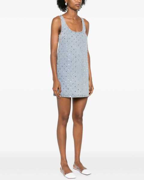 Rochii scurte Self-Portrait All-Over Jewels Denim Mini Dress Blue Femei (BM 19140272) 3