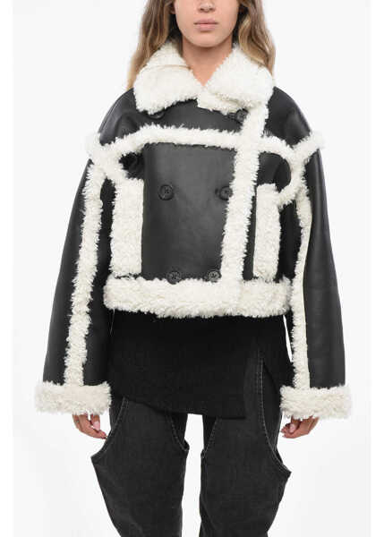 Jachete STAND STUDIO Double Breasted Faux Shearling Kristy Jacket Black Femei (BM 19140275) 1