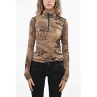 Bluze Ribbed T-Claudy Top With Floral Motif Femei