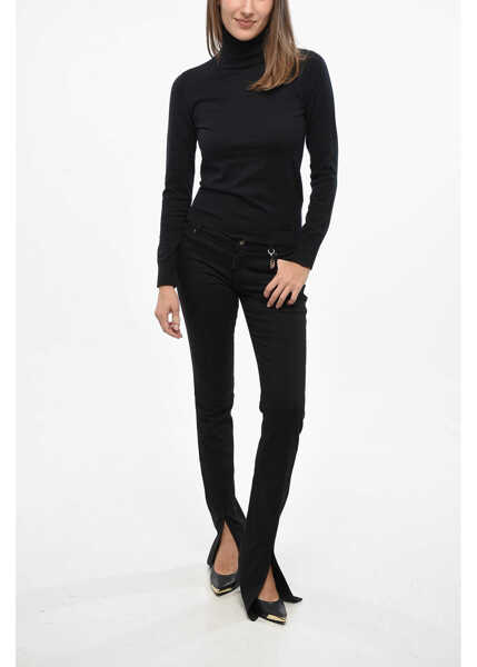 Pulovere Diesel Cotton M-Aribelle-New Turtleneck Sweater Black Femei (BM 19140290) 4