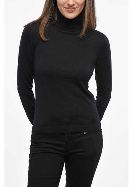 Pulovere Diesel Cotton M-Aribelle-New Turtleneck Sweater Black Femei (BM 19140290) 1