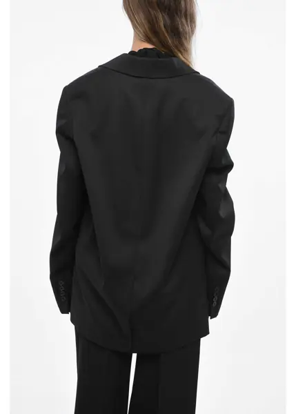 Sacouri Loulou Studio Wool Double Breasted Donau Blazer Black Femei (BM 19140323) 2