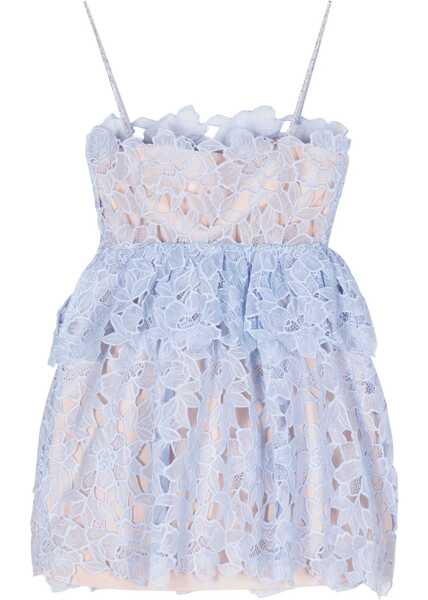 Rochii scurte Self-Portrait Organza Flared Mini Dress With Cut-Out Details Blue Femei (BM 19140344) 1