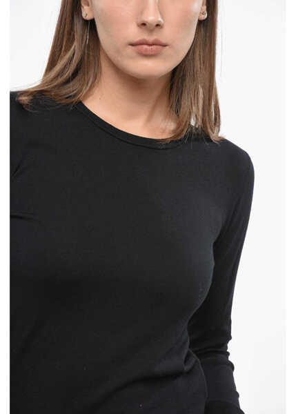 Pulovere Diesel Solid Color Cotton M-Arianne-New Crew-Neck Sweater Black Femei (BM 19140434) 3