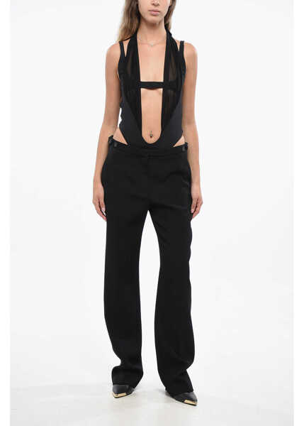 Pantaloni office THE ROW Solid Color Wool Jessie Pants Black Femei (BM 19140440) 4