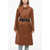 MACKINTOSH Hidden Closure Gabardine Maxi Coat Brown
