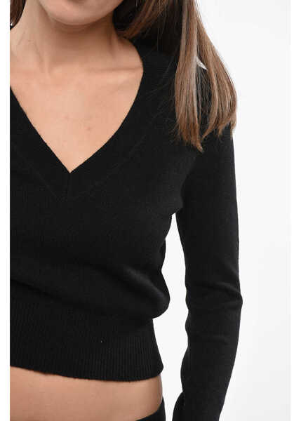 Pulovere Diesel Wool Paggiu Sweater With V-Neck Black Femei (BM 19140452) 3