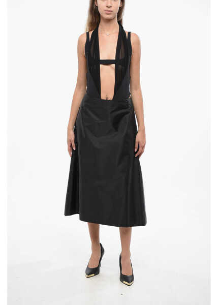 Fuste lungi Marni Solid Color A-Line Skirt Black Femei (BM 19140488) 3