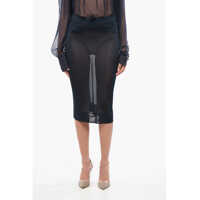 Fuste lungi Solid Color Sheer Longuette Femei